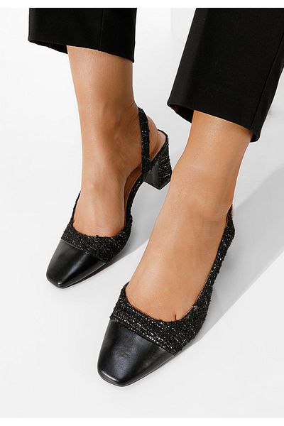 B T Shoes Black Brieta Chunky Heel Shoes