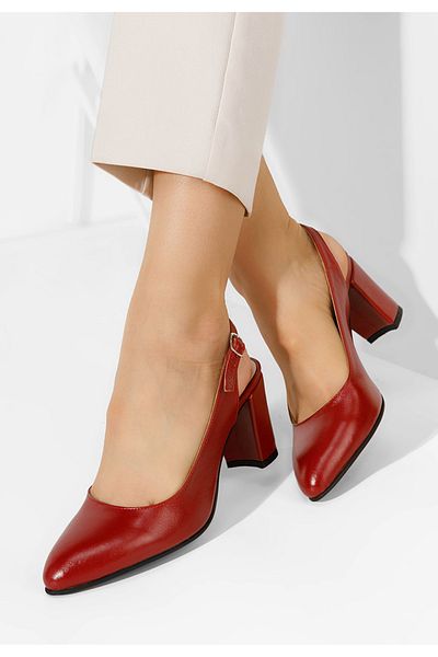 B T Shoes Red Corusa Slingback Shoes