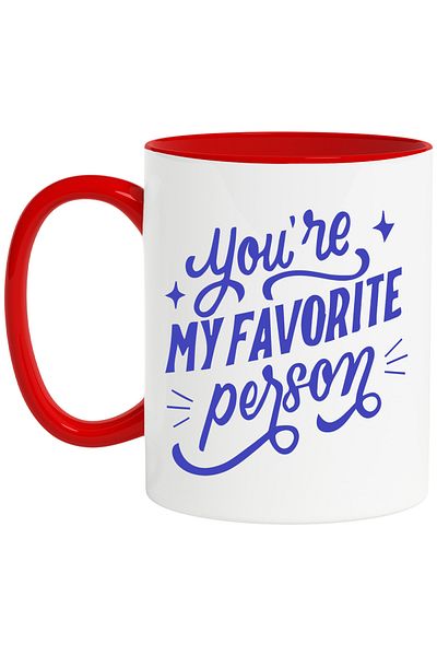StoryGift Romania Mug for your favorite person with a message in English with a Red Handle, With a Red Handle STG, S