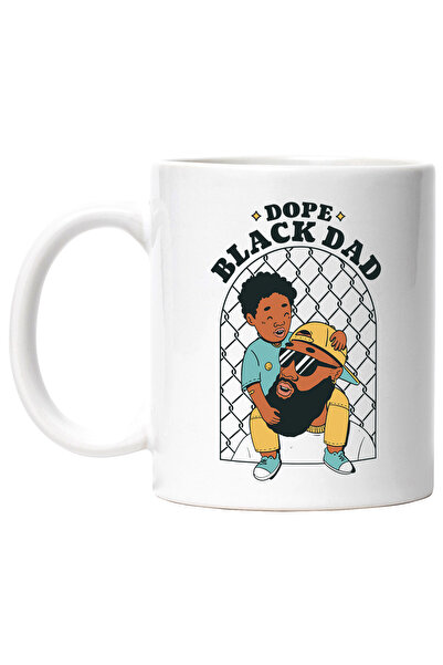 StoryGift Romania Cana Cu Mesaj In Engleza Dopa Black Dad, Parinte, Copil, Ta...