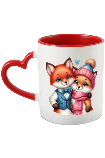 StoryGift Romania Cana Cu 2 Vulpite, Ilustratie, Apropiere, Prietenie, Afecti...