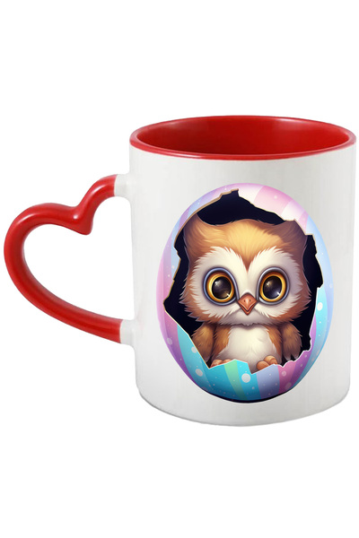 StoryGift Romania Cana Cu O Bufnita Micuta Care Iese Dintr-un Ou Spart | Ilus...