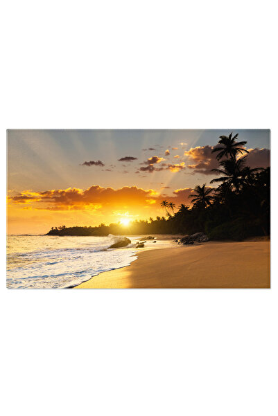 StoryGift Romania Tablou Canvas: Zi De Vacanta In Paradis - Plaja Si Palmieri