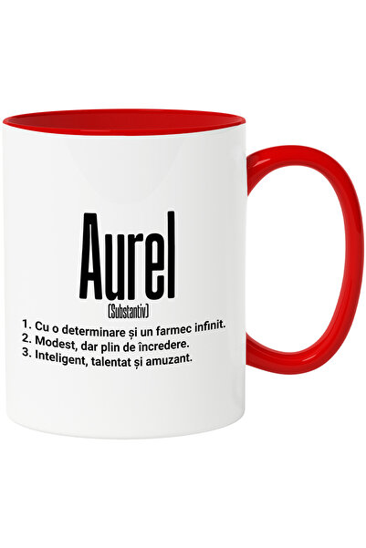 StoryGift Romania Cana Cu Numele Aurel, Determinare, Modest, Inteligent, Amuz...