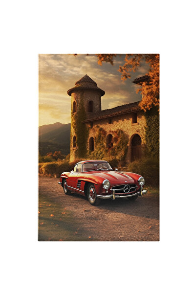 StoryGift Romania Tablou Canvas: Masina Veche Mercedes - Verdeata Pentru Pasi...