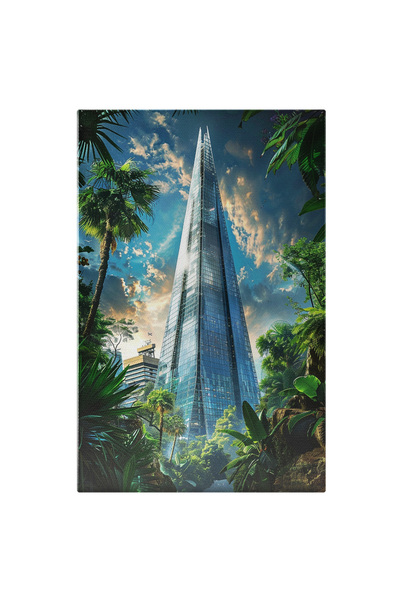 StoryGift Romania Tablou Canvas Clădurea Piramidală Cu Geamuri Vedereunică Sp...