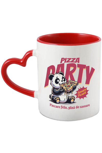 StoryGift Romania Cana Pizza Party. Savoare Picanta Urs Panda Mancare, 330ml,...