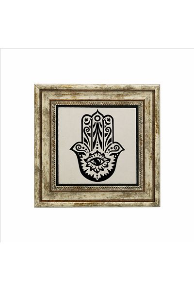 Sadrazam Fatima's Hand Printed Natural Stone Painting (25 X 25 Kd-4)