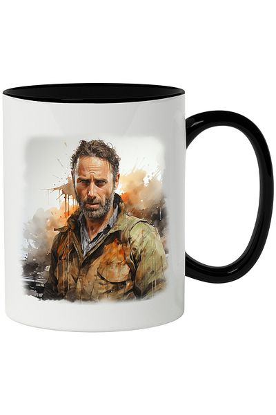 StoryGift Romania Rick Grimes Mug, Serif, Fictional Character, TV Series, Multicolor 330 ml, Ceram, With