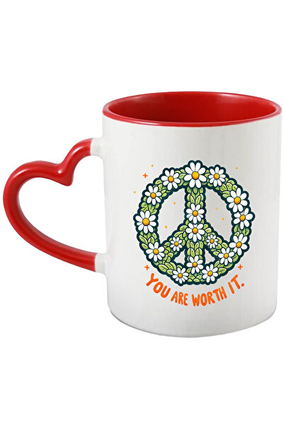 StoryGift Romania Cana Cu Semnul Pacii Cu Mesajul "you Are Worth It", Stilul ...