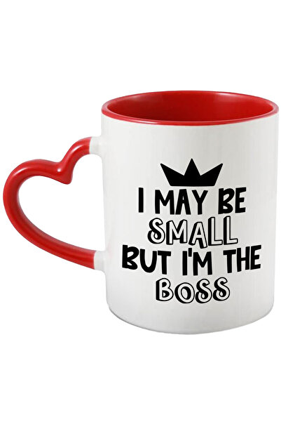 StoryGift Romania Cana Cu O Coroana Pentru Cei Care Sunt Mici, Dar Sefi/patroni Cu Maner Inima Ros, Cu ,stg