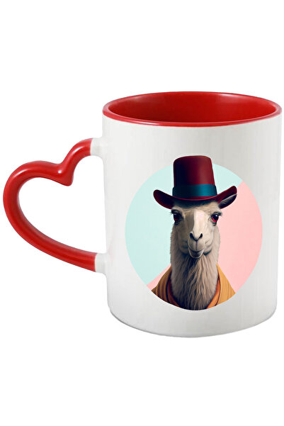 StoryGift Romania Cana Cu Lama, Animal, Palarie, Portret, Haina, Multicolor 3...