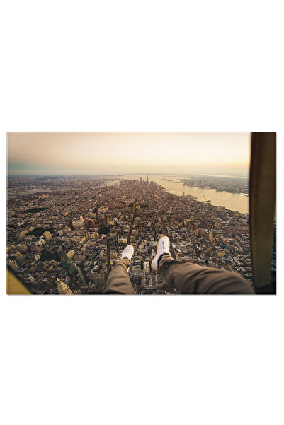 StoryGift Romania Tablou Canvas Orasul New York Din Tur Cu Elicopterul, Aeria...