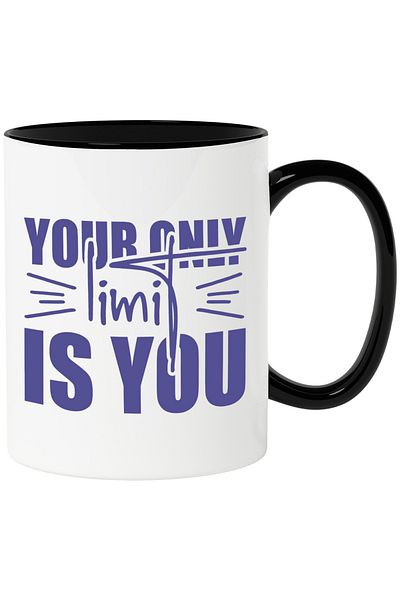StoryGift Romania Mug with the text "Your only limit is you" - your only limit is yourself with Ma, Cu