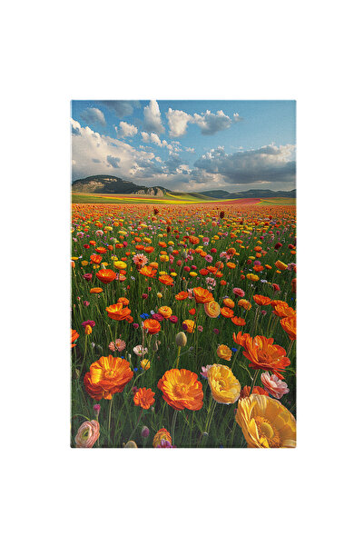 StoryGift Romania Tablou Canvas Frumos Peisaj Si Relaxant De Floricele Colora...