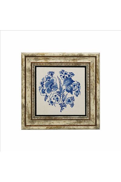 Sadrazam Natural Stone Painting with Dutch Pattern Print (25 X 25 Kd-93)