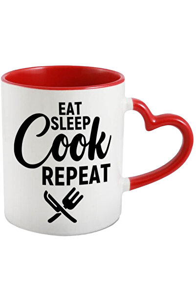 StoryGift Romania Cana Cu Mesajul "eat Sleep, Cook, Repeat" - Mananca Somn, G...