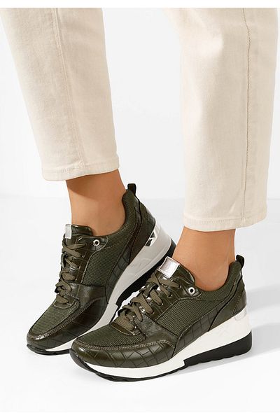 B T Shoes Sneakers Dama Cu Platforma Alstoma Verzi