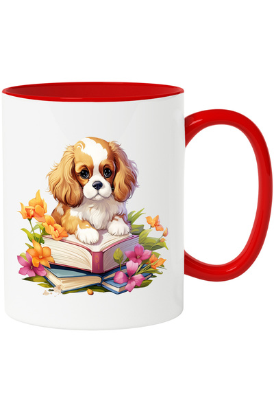 StoryGift Romania Cana Cu Un Catelus Blanos Care Tine O Carte Deschisa | Lect...