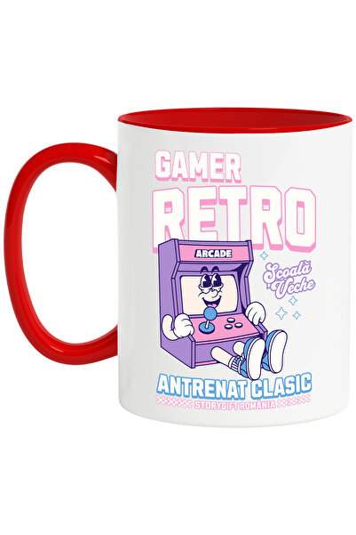 StoryGift Romania Cana Gamer Retro Iubitorii De Jocuri Video Lume Noua, 330ml...