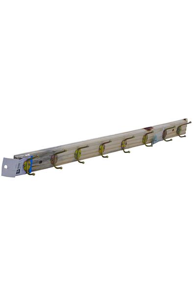 Generic Wooden wall clothes hanger with screws for hanging 8 hooks