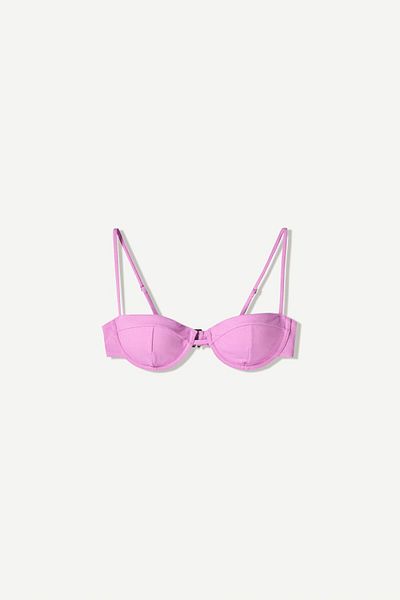 Bershka Shimmery bikini top with cups