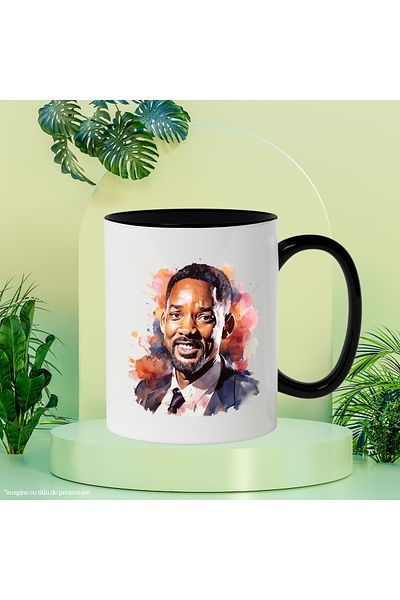 StoryGift Romania Mug With Will Smith, Actor, Singer, Artist, Movies, Series, Multicolor 330 ml, , With ,STG.