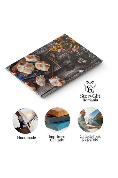 StoryGift Romania Tablou Canvas Bucatarie Festiva: Oua De Paste - Canvas, Bucate, Paste