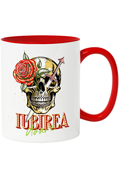 StoryGift Romania Cana Craniu Si Trandafir Iubirea Doare Inima Franta , 330ml...