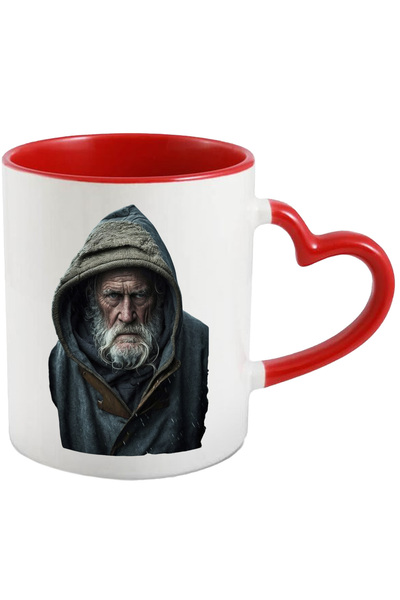 StoryGift Romania Cana Cu Brbat Care Se Uita Incruntat, Suparare, Batran, Des...