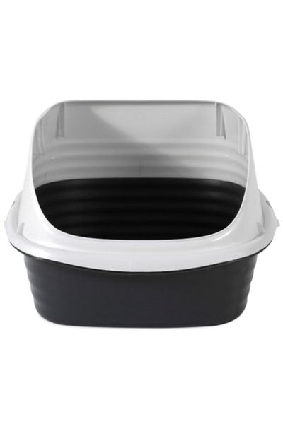 Arm&Hammer Antimicrobial Protection Wave Rimmed Cat Litter Pan 10.6 x 15.5 x 18.7 Inch