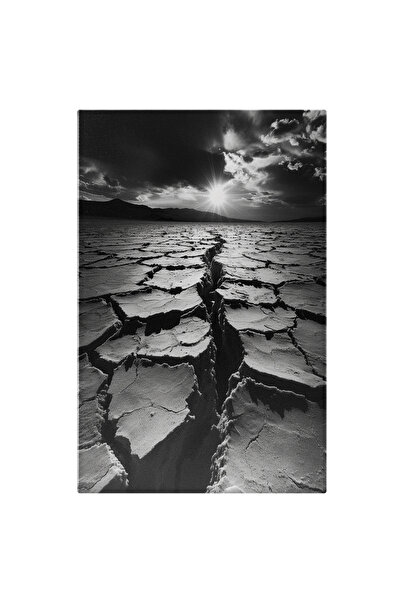 StoryGift Romania Tablou Canvas: Pamântul Crăpat De Greutățile Vremii Soarele...