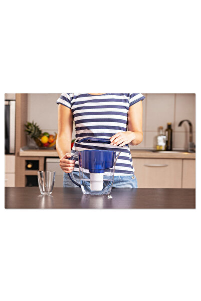 StoryGift Romania Tablou Canvas Pregatind O Bautura Racoritoare Femeie Acoperind O Carafa De Apa Cu Un Capac, Un