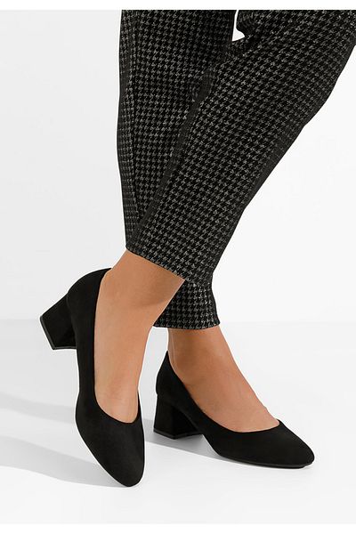 B T Shoes Black Brasea Chunky Heel Shoes