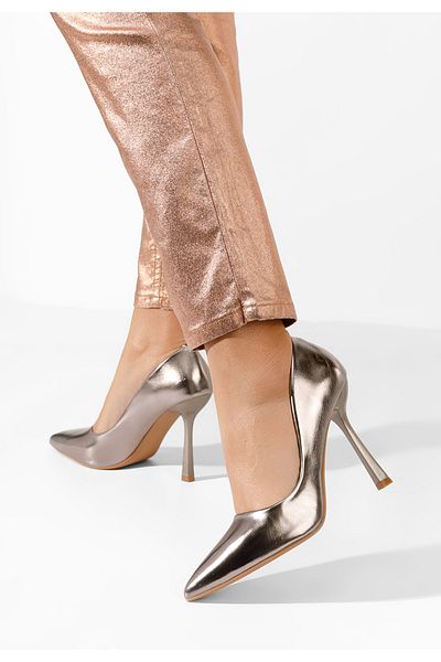 B T Shoes Pantofi Stiletto Avilaga V2 Argintii