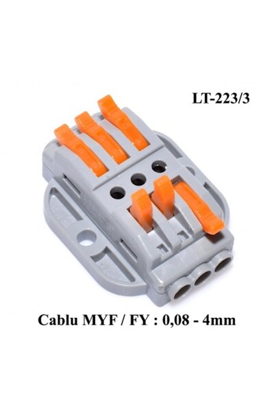 CLASSLIGHTS Mufă conector pentru cablu 3-3 LT-223/3, ElectroAZ