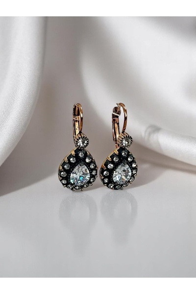 FUYA JEWELLERY Zirkon Taşlı Damla Küpe