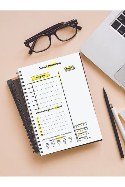 Apeirona | Limitless Art Daily Planner Undated Agenda| 90 Sheets| Hard Cardboard Cover| Steel Spiral