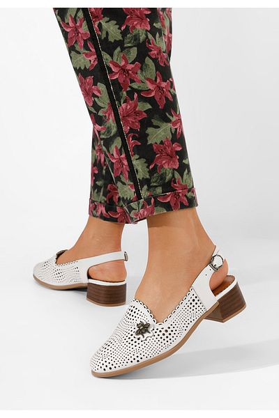 B T Shoes White Catrivana V2 Slingback Shoes