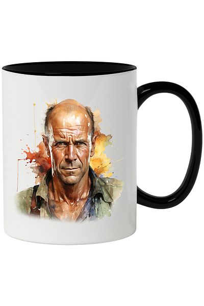 StoryGift Romania Mug With Merle Dixon, TWD, Antagonist, Fictional Character, Zombie, Multicolor 330 ml, With