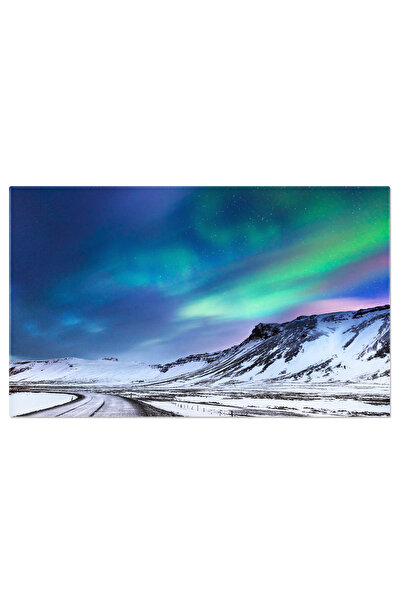 StoryGift Romania Tablou Canvas Fenomenul Fascinant Al Luminilor Nordice Spectacol Colorat In Cerul Arctic.