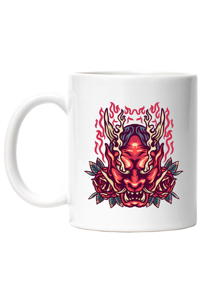 StoryGift Romania Cana Cu Monstru, Masca Oni, Flacari, Trandafiri, Frunze, Mu...