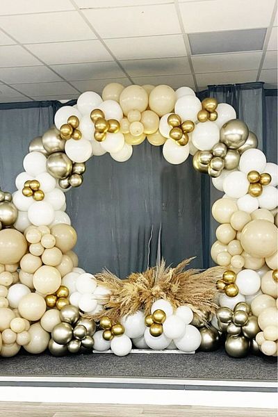 BeySüS Cream White Gold Chrome and White Gold Balloon 60 Pump and Chain Set