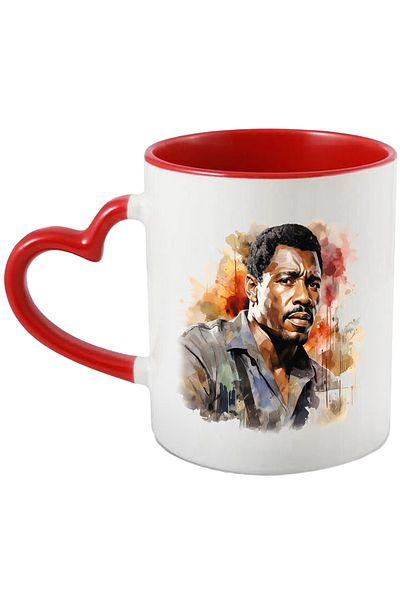 StoryGift Romania Mug With Idris Elba, Actor, Celebrity, Film, Hollywood, Multicolor 330 ml, Wax, With