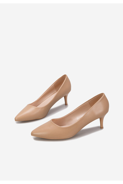 B T Shoes Camelové lodičky do špičky Modena