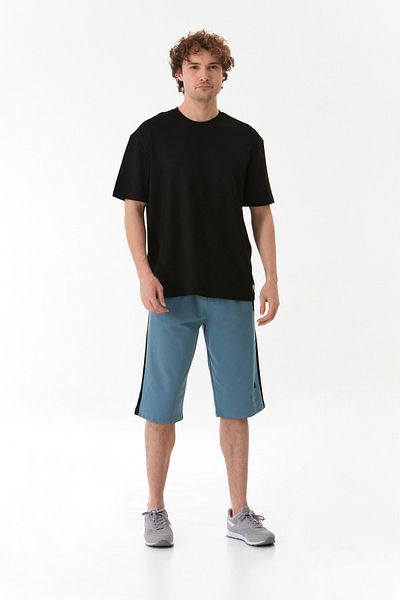 Fulla Moda Βασικό T-Shirt με λαιμόκοψη από βαμβακερό χτενισμένο