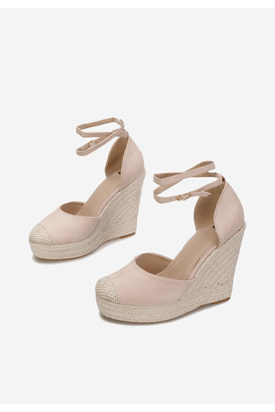 B T Shoes Sandale Cu Platforma Tip Espadrile Saniza Bej