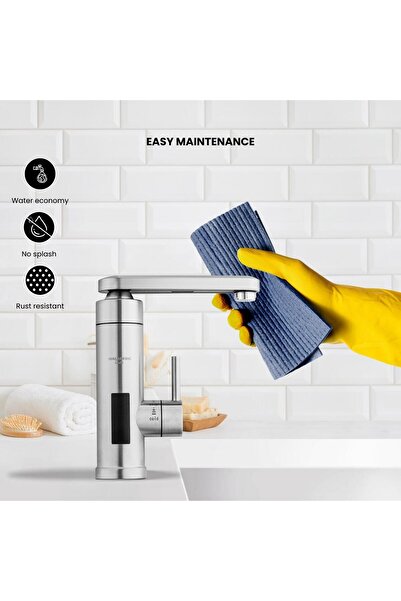 Hausberg Baterie bucatarie electrica HAUSBERG HB-F5011, 3600W, afisaj temperatura LED, montare chiuveta, IPx4