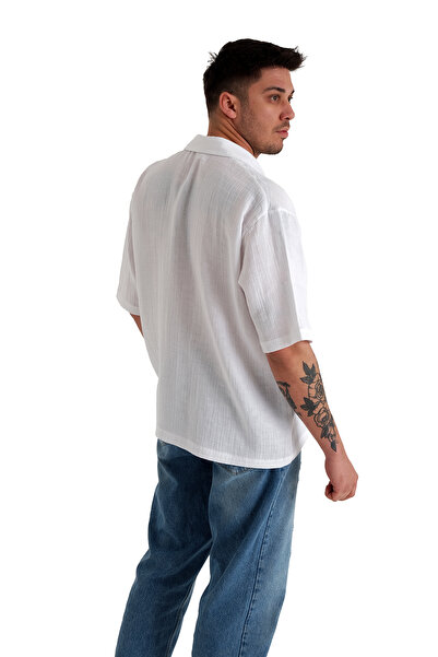 PANCHY CANKY Колекція Desert Soul Короткий рукав чоловіча сорочка – зручний крій, літній мусліновий матеріал