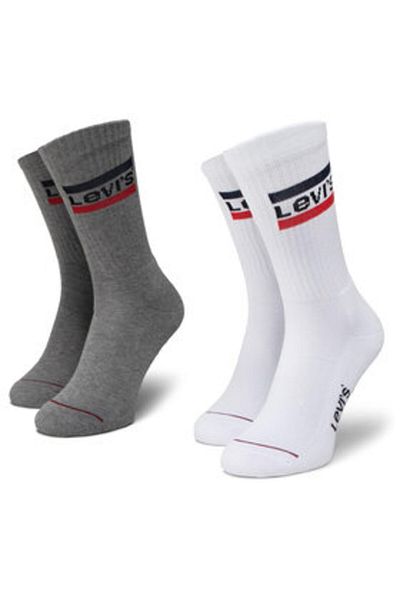 Levi's Set unisex levi's de 2 perechi de șosete unisex 902012001 alb